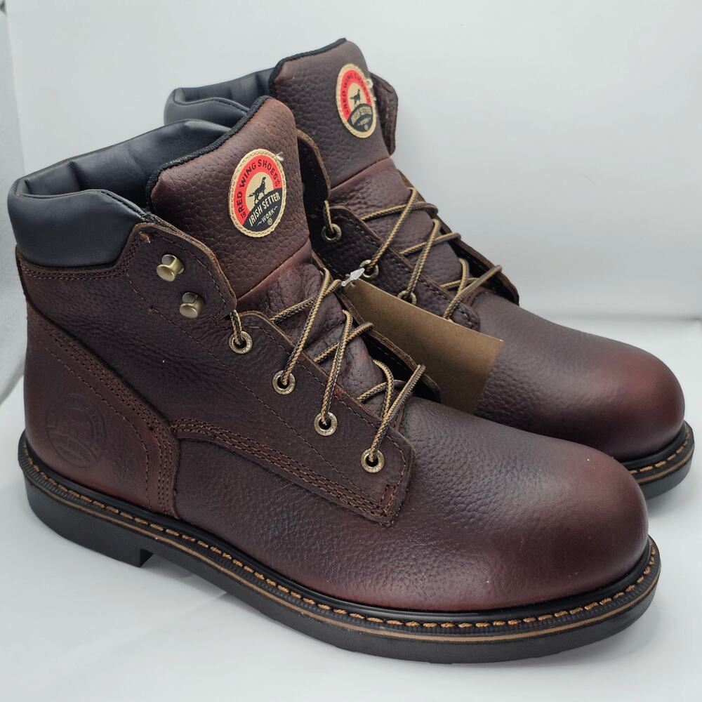 NWT Red Wing Irish Setter 83603 Farmington Steel Toe Mens 9 US Brown Work Boots